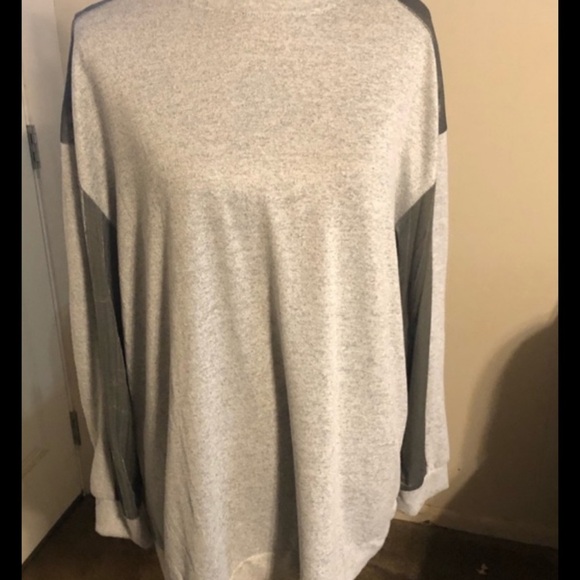 Lane Bryant Tops - Lane Bryant silver and grey sweater shirt